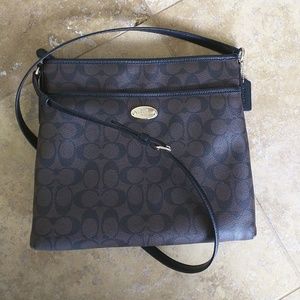 Coach signature file bag